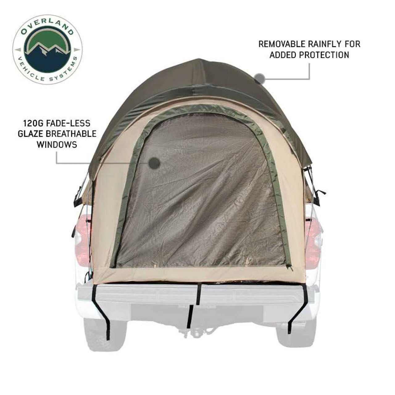 LD TACT Truck Bed Tents - Tan Body & Green Rainfly 3 LD TACT Truck Bed Tents - Tan Body & Green Rainfly - Image 3